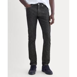 NWOT Everlane Men's The Selvedge Slim-Fit Stretch Jean In Black Rinse Size 29x30